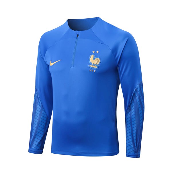 Trainings-Sweatshirt Frankreich Top 2023 Blau